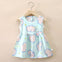 JF Sea Green Heart Printed Frock FD6086A